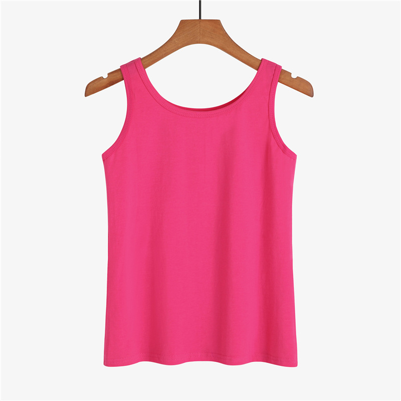 Camisola de algodón para mujer ropa exterior de verano belleza espalda sin mangas Camiseta ajustada ropa interior de mujer de verano Top para mujer image 12