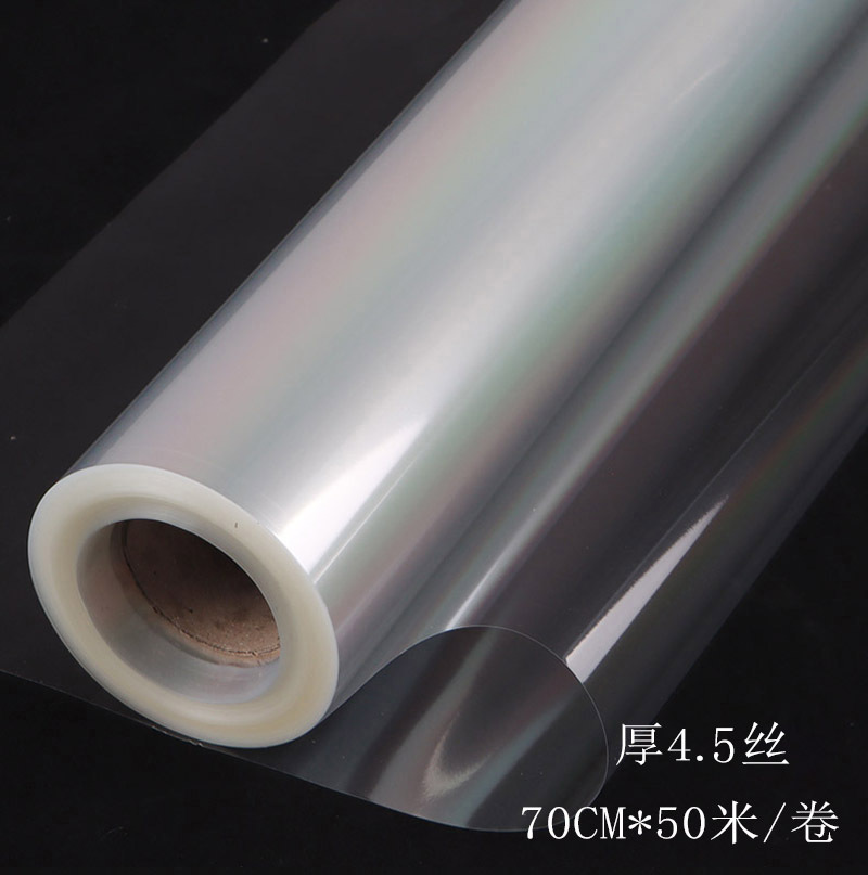 Celofán transparente plástico flor papel de embalaje ramo base hecha a mano rollo transparente flor tienda floral material en stock al por mayor