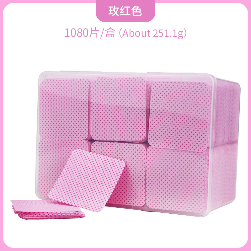 1080 piezas de pegamento de pestañas botella de tela de limpieza de uñas mágicas limpieza de algodón sin cabello limpieza de algodón de uñas