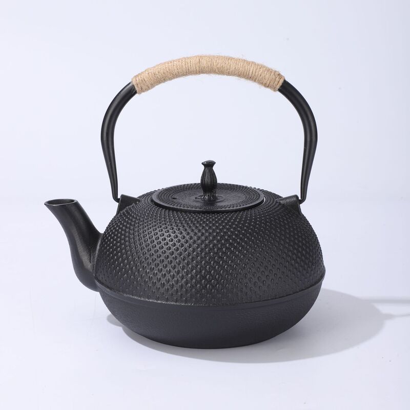 Factory direct supply iron pot small ding cast iron teapot uncoated tea set suit boiling water to make tea raw iron pot Japanese particles