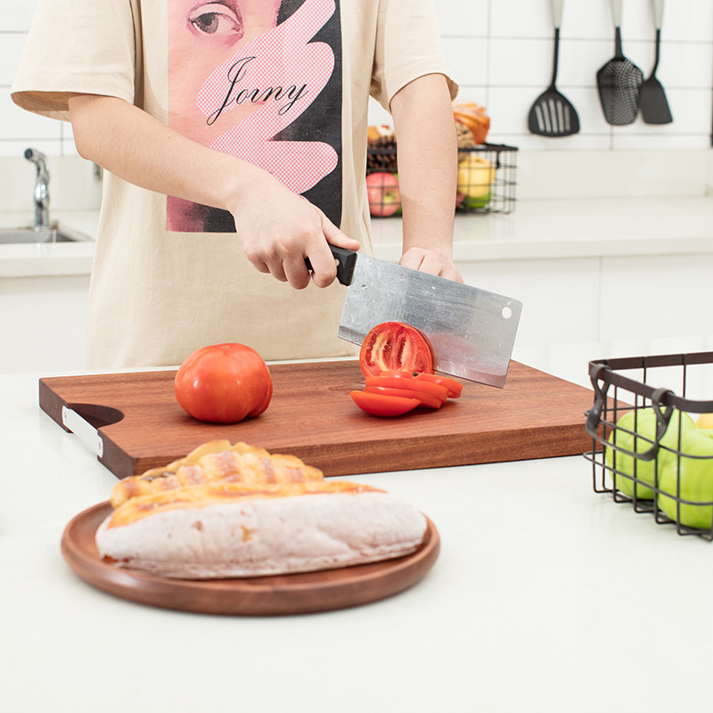 乌檀木菜板实木整木菜板双面砧板切菜板木制方形切菜板案板水果板