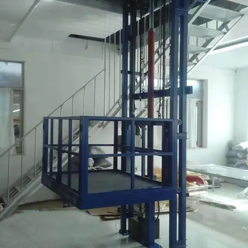二层厂房固定导轨式升降货梯简易家用电梯货梯液压平台提升机