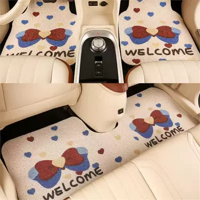 Avtomobil döşəmə paspasları, Mats with Rose Lines and - bowknot-front-row-single-piece-5065cm
