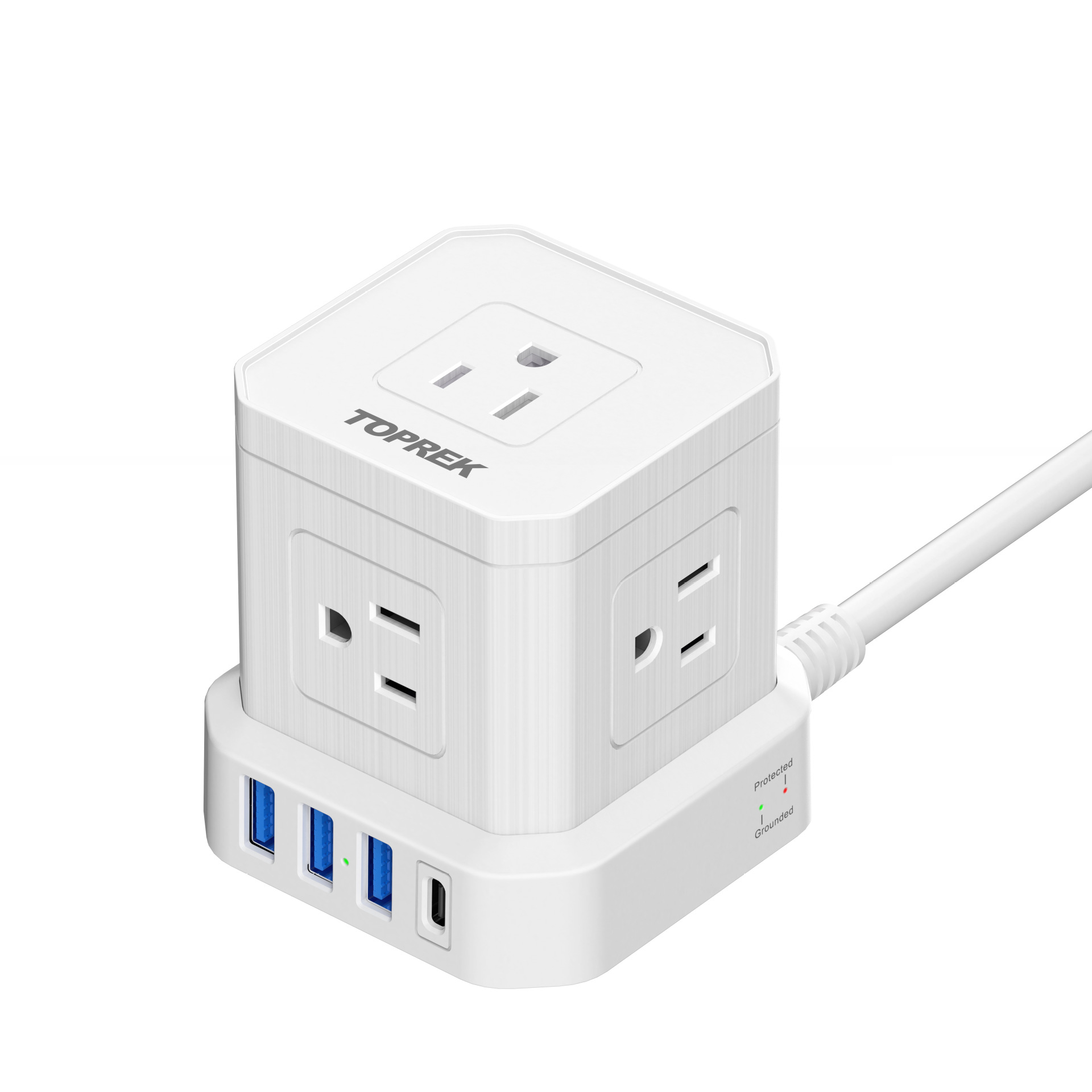 小尺寸魔方立式美规多功能多孔排插15A  家庭办公会议酒店旅行通