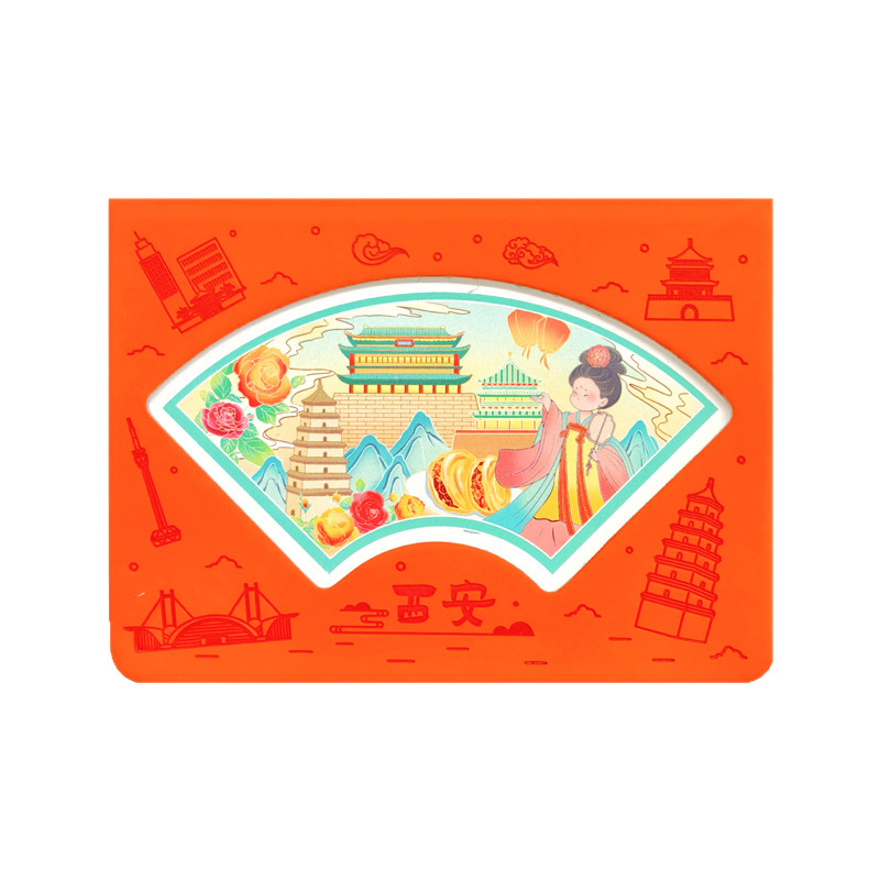 Viaje Chongqing Fuzhou sello de la ciudad cuaderno de mano cuaderno escénico tarjeta de conmemoración creativa pegatina de refrigerador