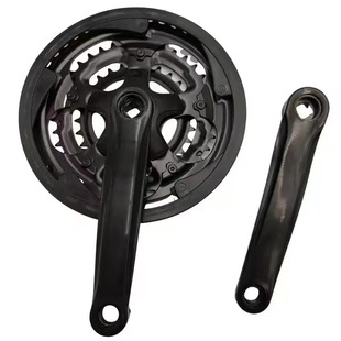 Mountain bike tooth plate 170 plastic-coated variable speed tooth plate bicycle small three-piece sprocket square hole crank accessories