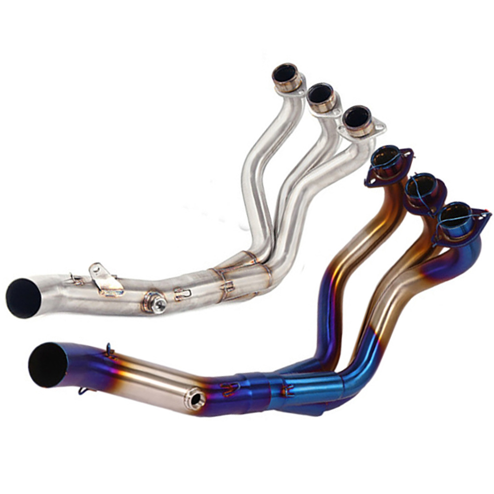 Suitable for MT09 XSR900 MT-09 Tracer900 motorcycle modified exhaust pipe front section middle section stainless steel