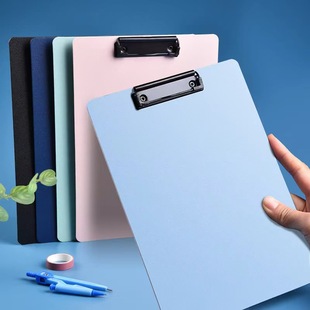 Morandi color plastic folder A4 plate clip pad plate clip students with drawing board writing hard board wholesale
