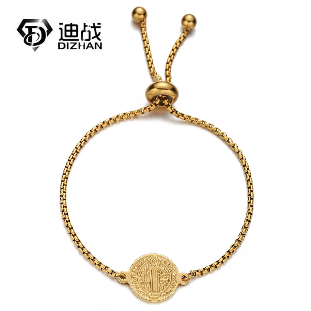 Европейская и американская мода простой башня темперамент из нержавеющей стали выдвижной браслет веревка крест кулон изысканный браслет