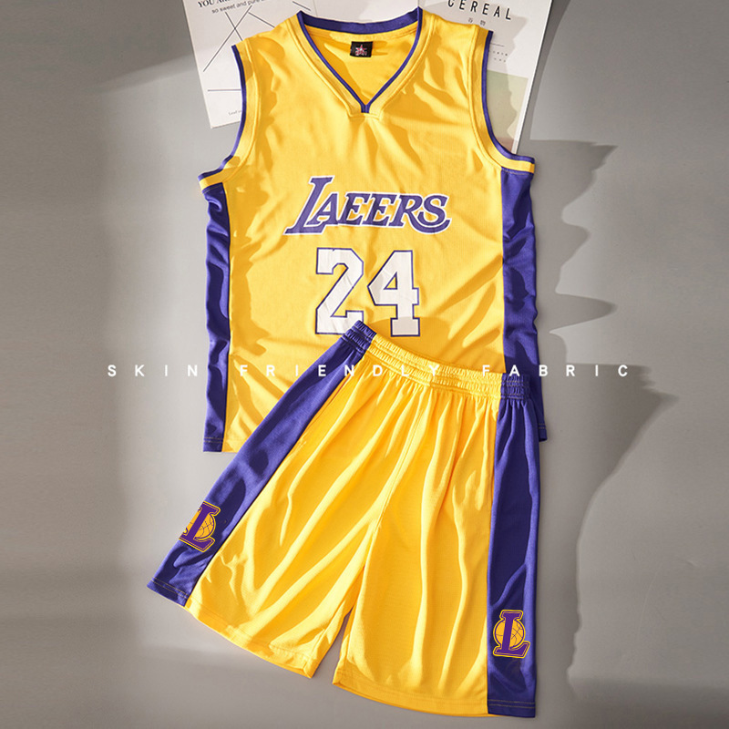 Kobe No. 24 Jersey Children's Basketball Suit Boys and Girls Training Suit Vest Curry Quick-drying Suit Summer