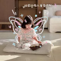 Летний марлевый костюм для девочек Амея топ с короткими рукавами юбка детская одежда укороченные брюки детская пижама свободная