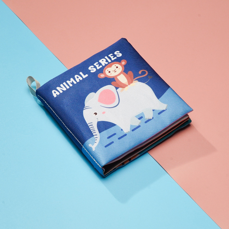 Libro de tela bilingüe para bebés, libro de tela tridimensional de educación temprana para bebés de 0 - 1 años de edad puede roer juguetes de rompecabezas