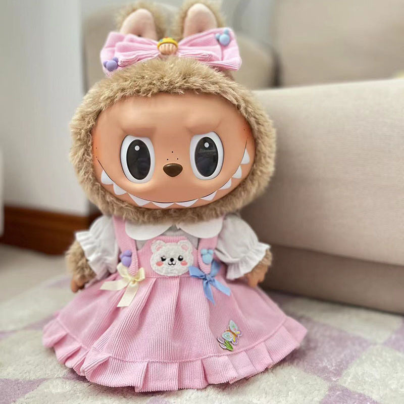 38cmラブブベビー服、ラブブぬいぐるみ服、ラブブ人形着替え、漢服スカートスーツ|undefined