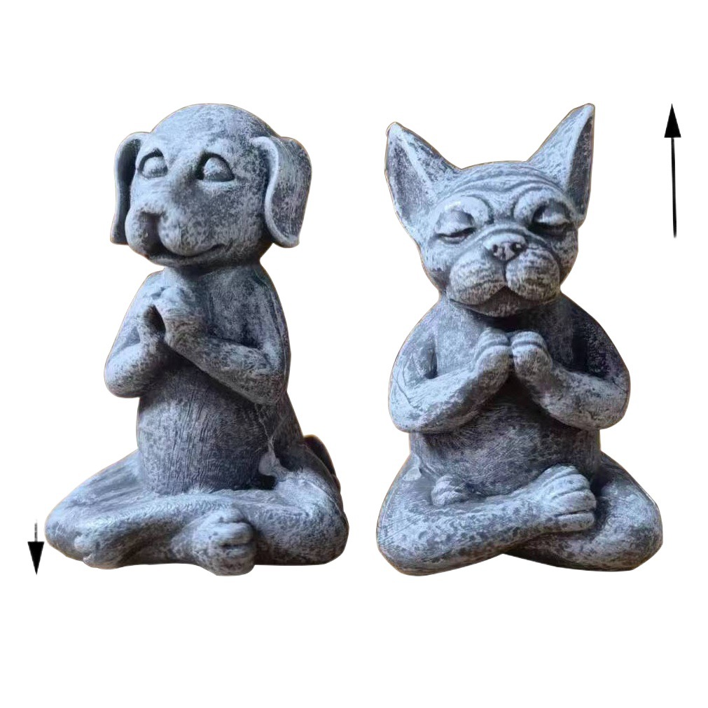 Figura Decorativa de Perro Meditando, Creativa y Adorable, Decoración para Acuarios, Micropaisaje, Golden Retriever Rezando, Regalo al por Mayor