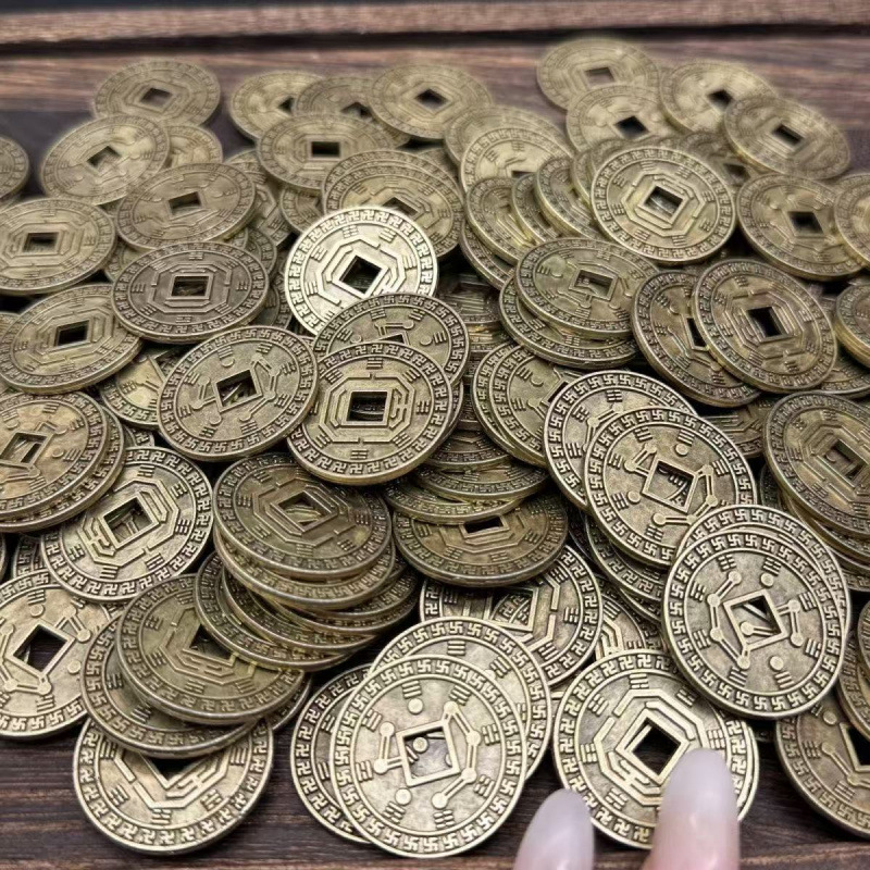 锌合金仿古钱币制 圆形复古游戏币七星币 古朝代五帝钱加厚铜钱仿