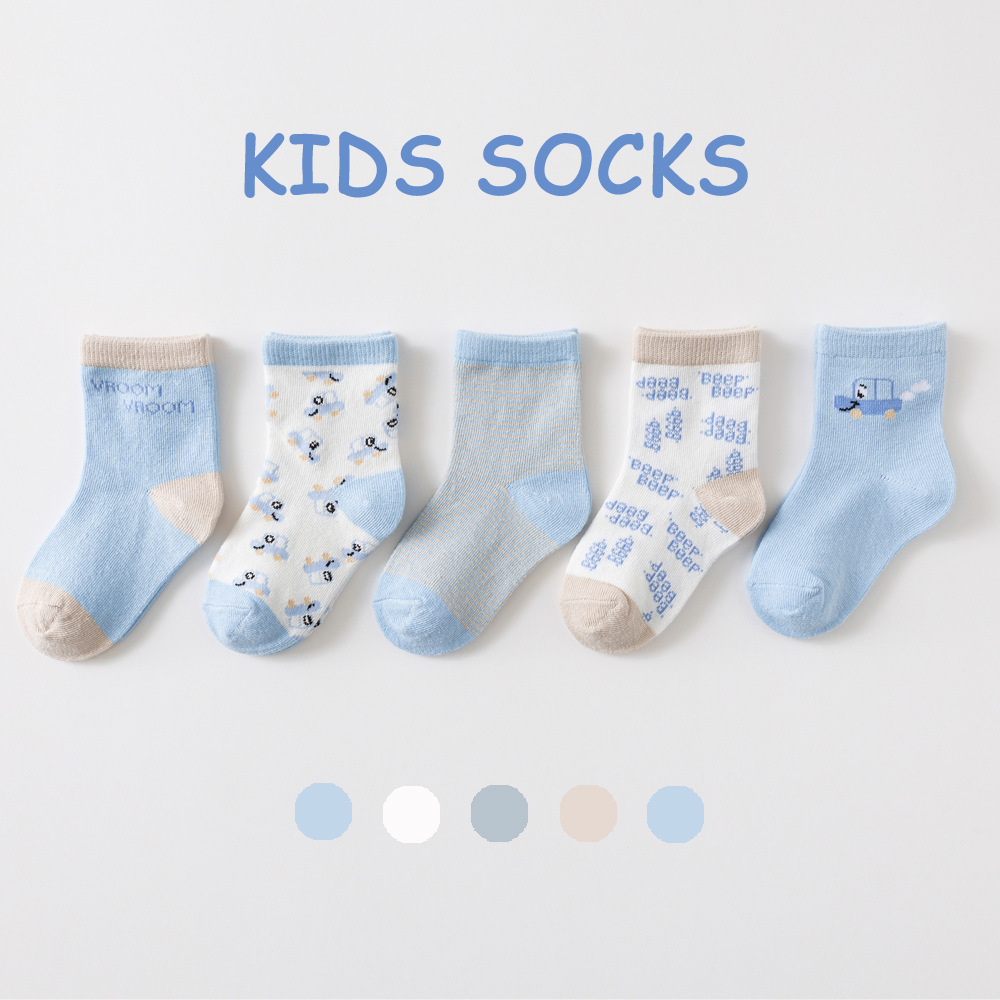 2021 children Socks cotton material In cylinder Xia Chunqiu Baby Socks Baby Socks Elastic force comfortable Cartoon lovely