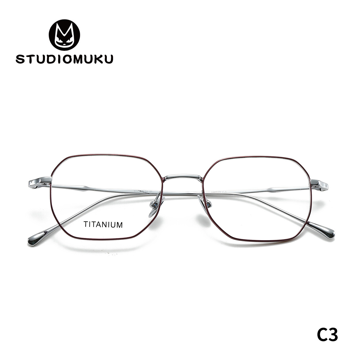 STUDIOMUKU gafas frescas de madera aire abierto cuelga marco de gafas de marco completo superligero estable marco de gafas retro nicho
