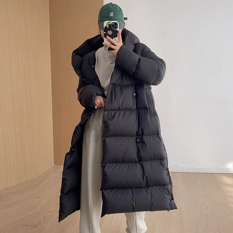 Cross-Border High-End Thickened 90% White Duck down Long down Jacket for Women, 2026 Winter Fashion, High-Puffiness, Loose-Fitting, Oversized Quilt Cross-Border High-End Thickened 90% White Duck down Long down Jacket for Women, 2026 Winter Fashion, High-Puffiness, Loose-Fitting, Oversized Quilt