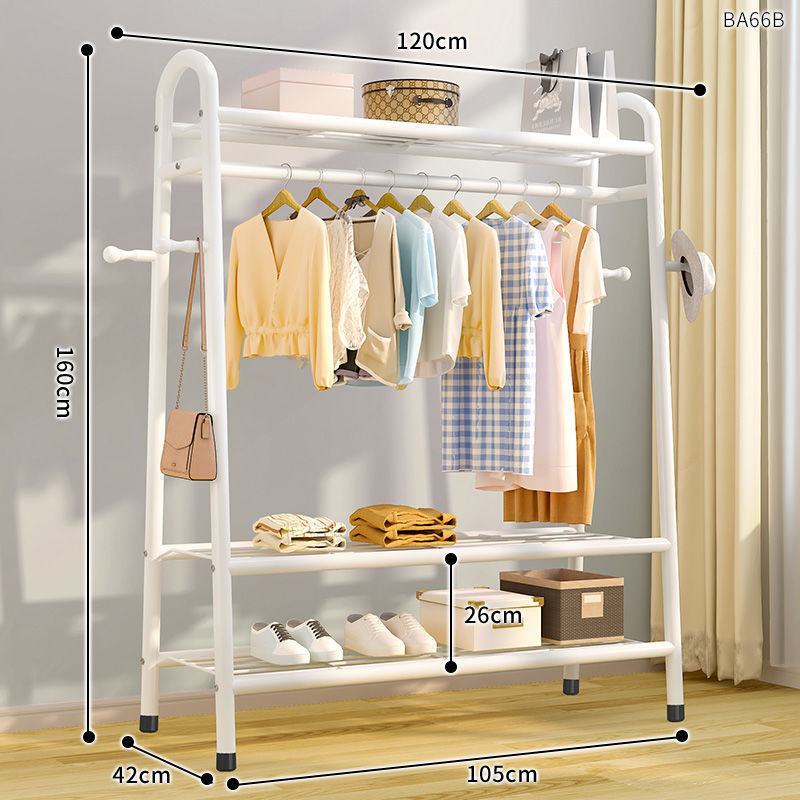 Tendedero, piso, piso, dormitorio, perchero, balcón, perchero, poste de ropa simple para el hogar, estante de ropa para el dormitorio
