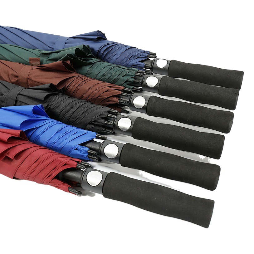 Long handle Golf automatic advertising umbrella men's business umbrella fiber golf umbrella can make printed logo