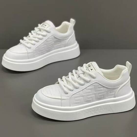 Men's Shoes Spring Breathable 2025 New Thin Casual White Shoes Trendy Shoes Korean-style All-match Men's Sports Sneakers