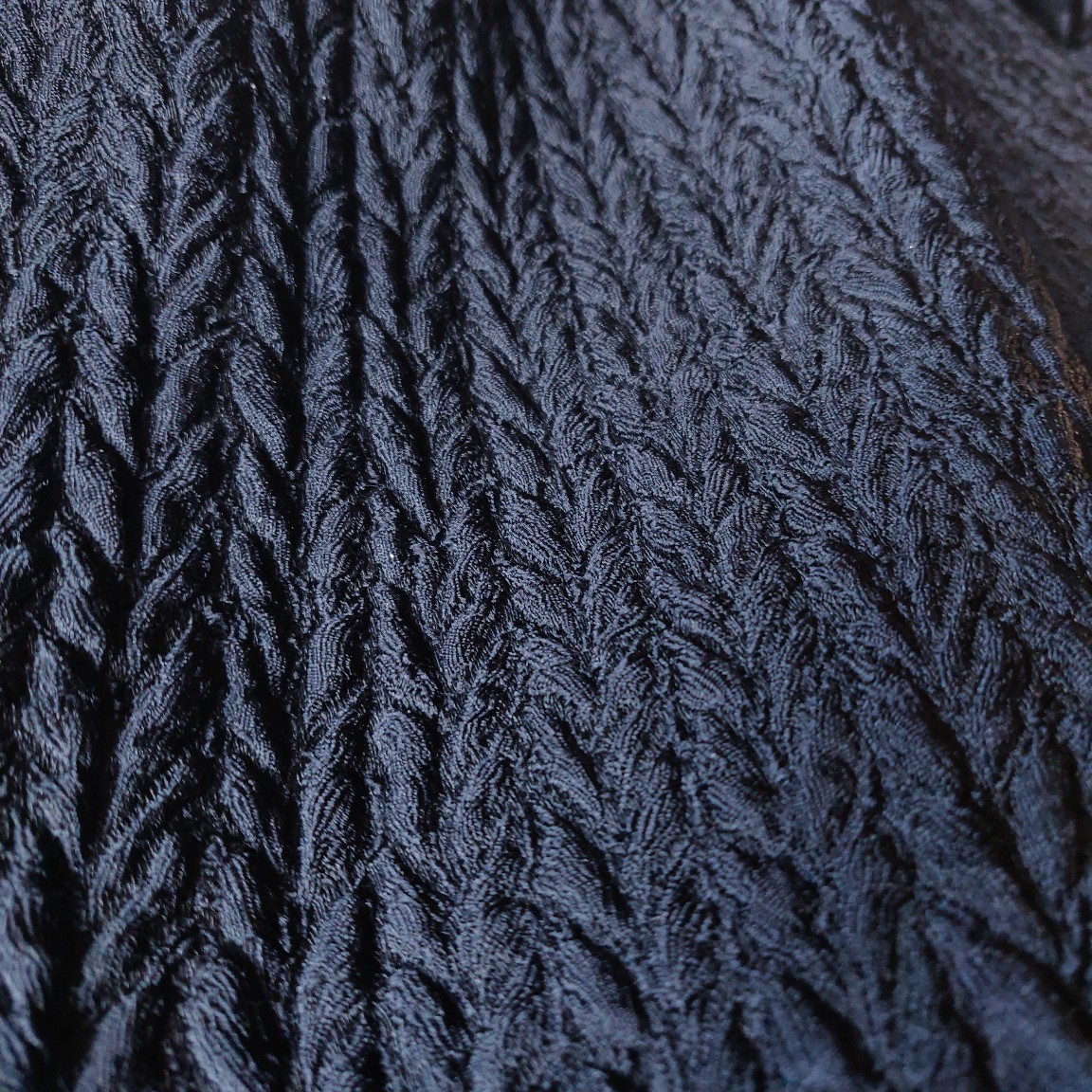 秋冬加厚黑色立体麻花麦穗时装提花布料高密连衣裙外套短裤面料