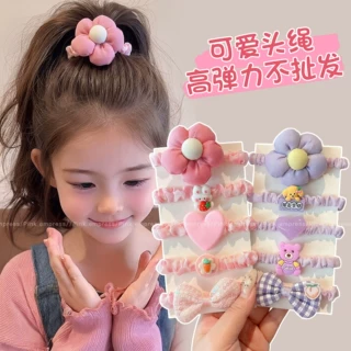 儿童可爱花朵头绳女童发圈2026新款高弹力皮筋宝宝不伤发发绳发饰