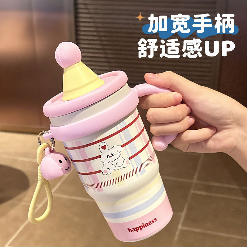 ins高颜值大容量水杯可爱女生新款ins办公室保温吸管杯子|undefined