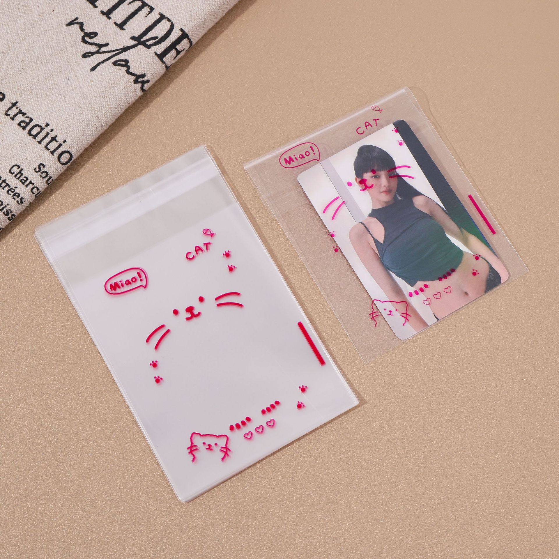 핑크고양이 (50팩) 8*10+3