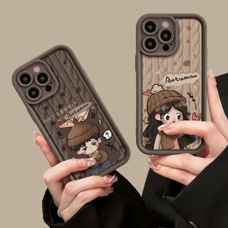 Couple Cute iphone16pro Phone Case Apple 15 Drop-resistant 14 Cartoon 13promax New 12x