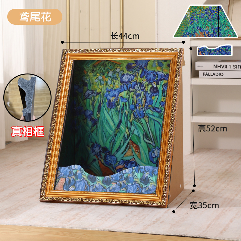 입체적인 미국 금빛 붓꽃