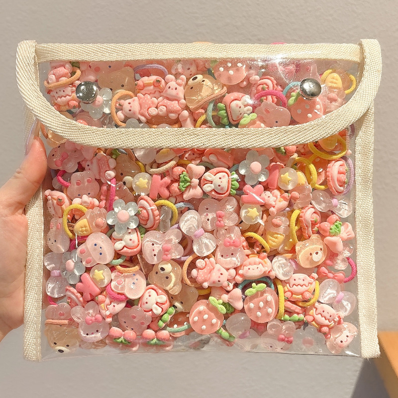 儿童可爱彩色头绳小皮筋扎头发发圈宝宝高弹力不伤发发绳女童头饰|undefined