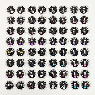 DIY Accessories Eyelashes Eyes Glass Crystal Patch Round Time Gem Cartoon Eyes Jewelry Wholesale Manufacturers