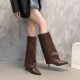 Pointed Thin Heel Long Boots Autumn and Winter 2024 New Style Rice White Slimming High Heel Trousers Boots Niche All-match Fashion Boots for Women