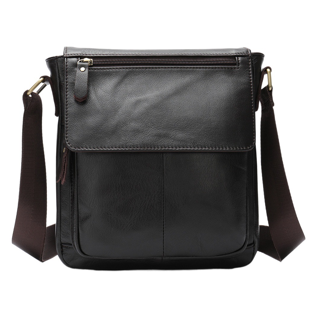 Amazon Hot Selling Men's Bag Genuine Leather Shoulder Bag Casual Cowhide Crossbody Bag Business Shoulder Bag Men Bag