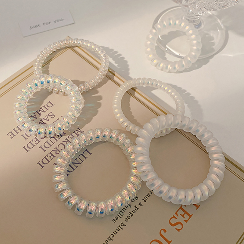 Internet celebridad de pescado Ji cuerda de pelo básico todo partido cuerda de teléfono banda de pelo cuerda de pelo sin costuras lazo de pelo banda de pelo accesorios para el cabello para las mujeres