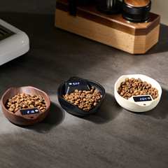 スポットコーヒー電子スケール豆皿手作りデジタル豆皿計量イタリアンコーヒー計量ディスプレイプレートコーヒー豆皿