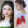 Earrings, flowered, 2024 years