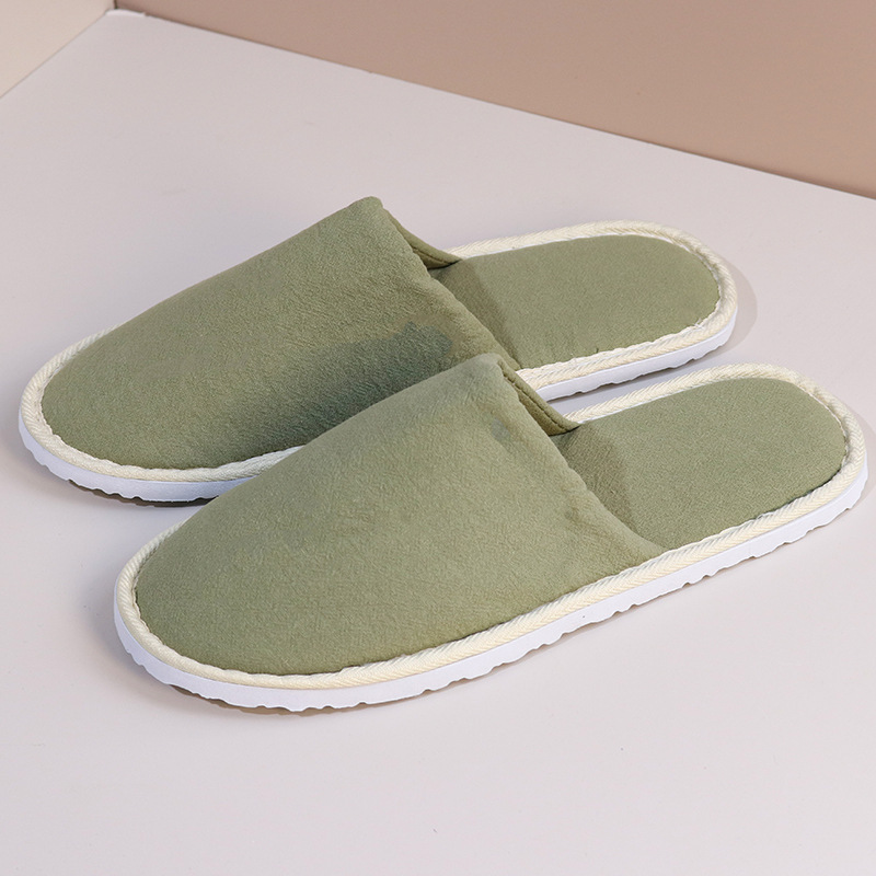 Zapatillas desechables de hotel de cinco estrellas al por mayor salón de belleza especial residencial antideslizante logotipo fijo