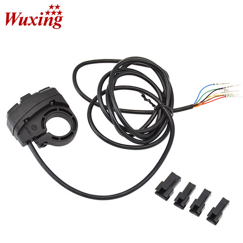 Bicycle mountain bike lithium battery modification five-star switch DK336 three-in-one 36V 48v horn headlight turn signal