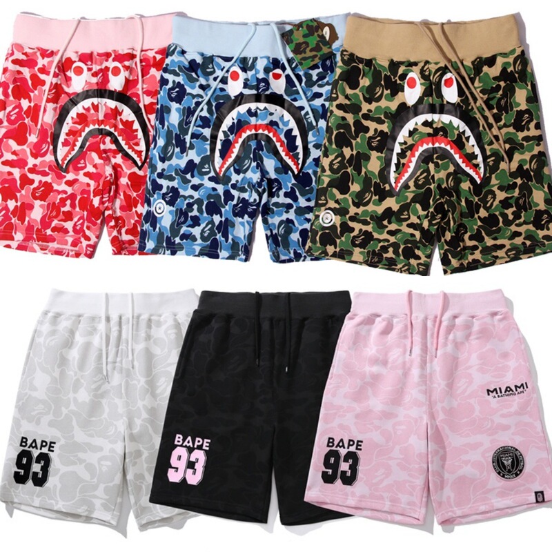 Cross-Border Bape Shorts Miami Embroidered Logo International Multicolor Camouflage Sports Men's Shorts Foreign Trade