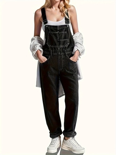 Slees Jumpsuit Casual Sleeves Solid Color Overall Cross-border