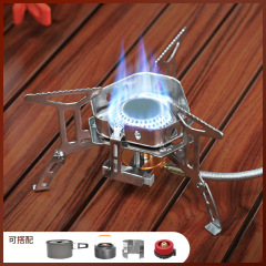 Outdoor thickened windproof stove head, outdoor camping gas stove, split portable picnic stove, self-driving barbecue cooker