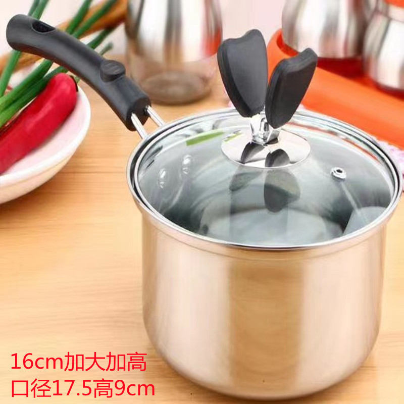 16cm 단일 핸들 초대형 강화 우유 냄비
