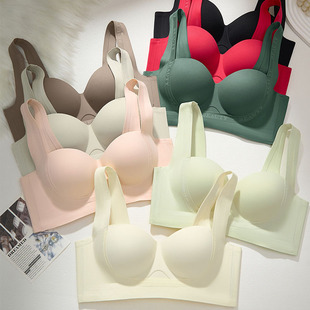 2023 fixed one half cup fashion new push up breathable underwear sexy lift vest style bra foreign trade
