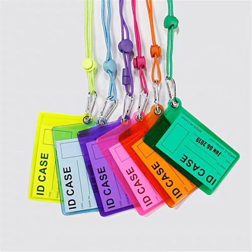PVC Transparent Card Holder Bus Meal Card Access Card Case Pendant Decorative Bag Backpack Accessories for Men Trendy Compatible with School Bags for Girls INS