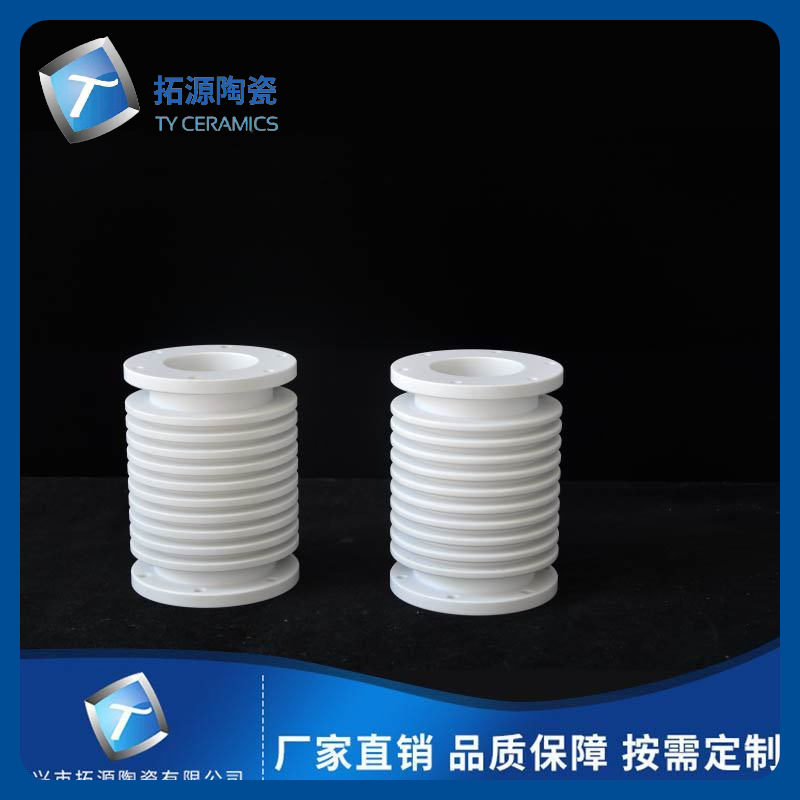 陶瓷螺纹管波纹管加工陶瓷绝缘套螺纹陶瓷空心管加工陶瓷管厂家