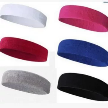 Pure Cotton Suwanle Diest Wristband Headband Sweat-Absorbent Sports Anti-Sweat Yoga Headband for Men and Women Tennis Running Basketball Headband