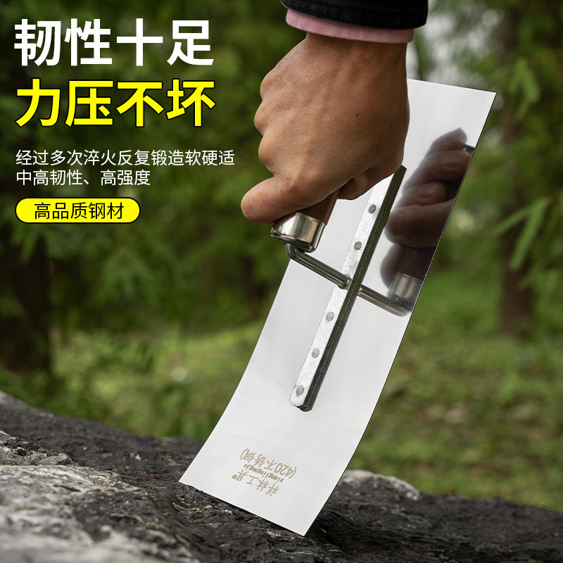 Placa de acero inoxidable cuchillo de raspado dentado cuchillo de raspado herramienta de colocación de azulejos cuchillo de raspado de hierro con herramienta de raspado diente
