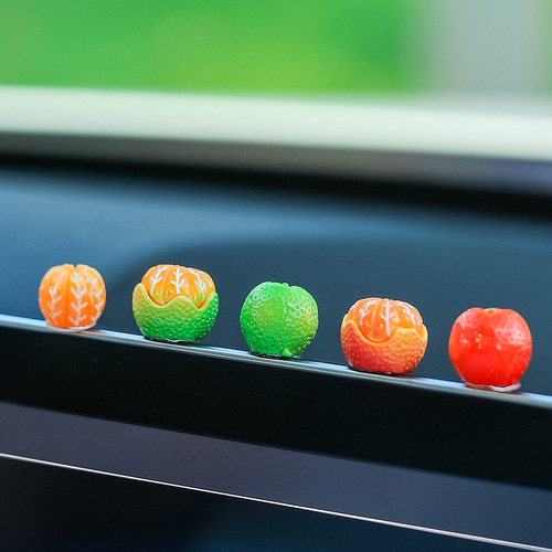 2024 New Car Ornament Mini Anti-Authentic Orange Car Interior Accessories Center Console Good Things Rearview Mirror Cute